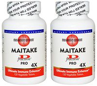 Grifron Maitake, Mushroom Wisdom, Maitake D-Fraction Pro 4X, 120 Veggie Tabs - 2pc