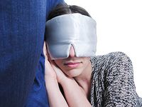 Luxury Silver Satin Sleep Eye Mask! Increase REM Sleep Cycles! Non-irritating and Comfortable Fabric!