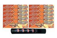 Herb Airtight Tube Pocket Protector with Juicy Jay's Peaches & Cream 1.25 Flavored Hemp Rolling Papers 10 Count DC Crafts Nation- Flag Leaf