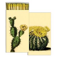 HomArt Large Decorative Cacti Candle and Fireplace Wood Matches (Set of 3)