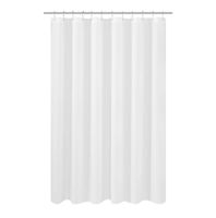 N&Y HOME Longer Shower Curtain Liner Fabric 72 x 75 inches, Hotel Quality, Washable, White Spa Bathroom Curtains with Grommets, 72x75