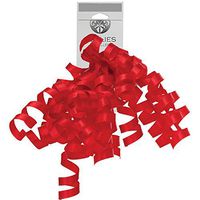 JAM PAPER Grosgrain Curly Gift Bows - Red - 120/Pack