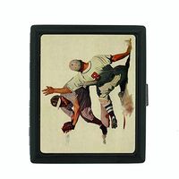 Perfection In Style Metal Cigarette Case Vintage Baseball Design 011