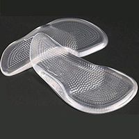 Ocamo 1 Pair Gel 3/4 Arch Support Pad High Heels Flat Feet Orthotics Orthopedic Insoles Corrector for Woman Men Feet Care L (41-46)