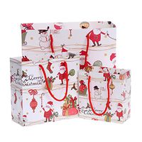 Ariely Chevaliers Christmas gift bags a beautiful set of white gift bags with Christmas day Created with high-quality paper materials