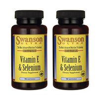 Swanson Vitamin E & Selenium 90 Sgels (2 Pack)