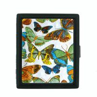 1960s Or 70s Mod Butterflies 1 Metal Cigarette Case Holder Box D-304