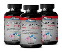 Tongkat Ali Extract - Tongkat Ali Root Extract 100: 1 - Natural Male Enhancement Tongkat Ali Supplement to Promote Relaxation and Satisfaction (3 Bottles 180 Capsules)