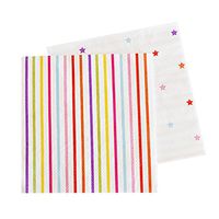 Illume Partyware Celebrate Happiness Rainbow Stripe & Stars Napkin - Pack of 20 - 3ply