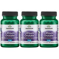 Swanson Lithium Orotate Antioxidant Mood Emotional Wellness Behavior Memory Support Supplement 5 mg 60 Veggie Capsules (Elemental Lithium)