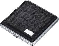 Visol Ares Black Leather Double Sided Cigarette Case