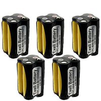 5x Exell Custom 4.8V 1000mAh NiCd 4xAA Square Button Top Battery Pack