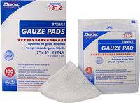 Dukal Gauze Pad, 3"x3", 12 ply, Sterile, 1/pk 100pk/bx 24bx/cs Case Pack 24