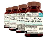 Nootropic Brain Supplement: Stress Anxiety Formula Memory Boost Focus Supplements For Adults Made With Organic Ginkgo Extract Ashwagandha Ksm 66 Capsules Ginseng Bulk Supplements Antistress Pills 4 PK