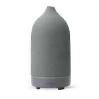 Vitruvi Stone Diffuser, Ceramic Ultrasonic Essential Oil Diffuser for Aromatherapy, Charcoal, 90ml Capacity, Grey