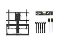 Monoprice Above Fireplace Pull-Down Full-Motion Articulating TV Wall Mount W/Optional Soundbar Mount- for TVs 42in to 65in Max Weight 62 lbs VESA Patterns Up to 600x500 Rotating Height Adjustable