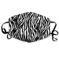 Fashion Face Cover Adjustable Elastic Band Hypoallergenic Face and Nose Cover for Pollen Smog Medical Climbing - Anti Pet Hair Allergy (Zebra Texture Mouth Cover)