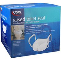 E-Z Lock Raised Toilet Seat with Armrests