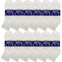 USBingoshop 12 Pairs Mens Physicians Approved Crew Diabetic Socks Cotton 10-13 (12 Pairs DA-White)