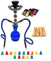 Zebra Smoke Starter Series: 18" 2 Hose Hookah with Carrying Case (Black)
