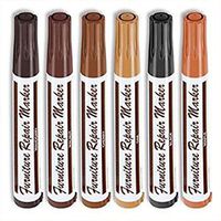 Caldor Wood Repair Marker 6-Piece Wood Touch-Up Markers and Wax Sticks for Repairing Scratches and Dings in Wood Furniture and Floors (2)