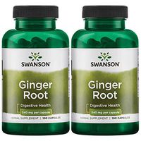 Swanson Ginger Root 540 mg 100 Caps 2 Pack