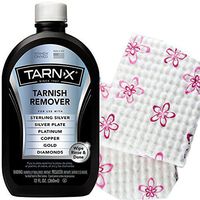 Tarnish Remover | Reusable Polishing Cloth 2 Pieces, Tarn-X 12 Ounce Bottle for Silver Polish, Jewelry Cleaner, Silver Jewelry Cleaner
