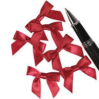 Red Satin Bows, 1-3/8"
