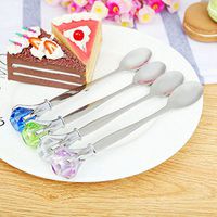 UNAKIM--Rhinestone Stainless Steel Fork Coffee Spoon Dinnerware Tableware Cutlery
