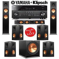 Klipsch RP-280F 7.1 Reference Premier Home Theater System with Yamaha RX-A760BL 7.2-Ch Network A/V Receiver