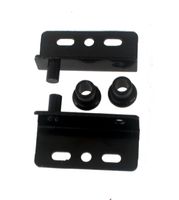 Black Pivot Hinges with Bushing Top and Bottom 2 Sets