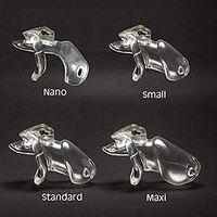 FeiGu Male Protective Briefs Chástí-ty Dëvîce with 4 Rings Adjustable Male Breatable Briefs Underwear (Small)