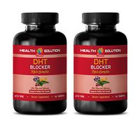 Hair Loss Blocker Supplements - DHT Blocker Hair Complex - for Men and Women - Support Healthy Hair Growth - Saw Palmetto and Pumpkin Seed - 2 Bottles 120 Coated Tablets