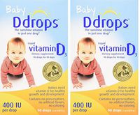 Ddrops hjHsDu Baby 400 IU, Vitamin D, 90 drops 2.5mL, 2 Pack