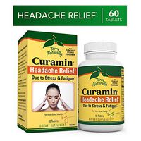 Terry Naturally Curamin Headache Relief - 60 Vegan Tablets - Targets Headache Pain Caused by Stress & Fatigue, Contains Curcumin & Boswellia - Non-GMO, Gluten-Free, Kosher - 20 Servings 