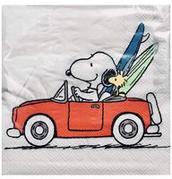 Graphique Peanuts Snoopy & Woodstock Go Surfing Paper Luncheon Napkins,(NKL40053), 40 ct