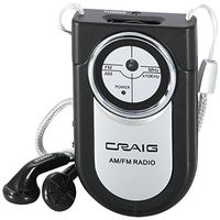 Craig Portable Pocket AM/FM Radio (CR4116) - Color May Vary