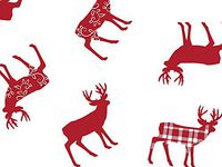 Christmas Print Cello Rolls - 30"x100' Deer Red Plaid Cello Roll 1.0 mil (3 Rolls) - WRAPS-CR30DRP