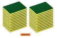 SS Ecom Scouring Pad Set, Cleaning Scrub Sponges for Kitchen, Abrasive Scrubber Sponge Dish Pads for Dishes, Bathroom, Car Wash - Pack of 24