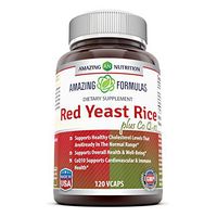 Amazing Formulas Red Yeast Rice 600 Mg Plus Co Q-10 50 Mg 120 Vegetarian Capsules (Non-GMO,Gluten Free)
