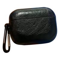 Graysky Premium Leather Protective Cover Compatible with AirPods Pro 3rd Gen Charging Case 2019 Release, Leather Skin Cover, Shock & Scratch Resistant Durable Cover with Anti-Lost Carabiner