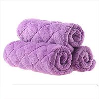 Thicken Double Layer Cleaning Towel Cloth, Absorbent Multifunction Cleaning Rags Dish Towels Soft Washable Dish Cloth -Purple 37x30cm(15x12inch)