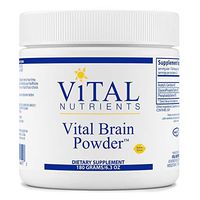 Vital Nutrients - Vital Brain Powder - Support for Brain Health and Cognitive Function - Vegetarian - Natural Lemon Flavor - 180 Grams