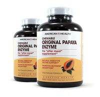 American Health Original Papaya Enzyme Chewable Tablets, 2 Pack - Promotes Nutrient Absorption and Helps Digestion - Gluten-Free, Vegetarian - 600 Count, 400 Total Servings