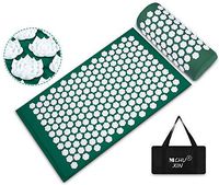 Lotus Acupuncture Massage Pillow and Mat Set, Lotus Massage Cushion Set for Back Pain Relief,Neck Pain, Stress Reliever, Equipped with a Gift Backpack for Easy Carrying (Green)