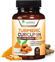 Turmeric Curcumin 100% Pure Extract 95% Curcuminoids with Bioperine Black Pepper for Best Absorption, Best Joint Support, Made in USA, Turmeric Pills by Natures Nutrition - 50 Capsules