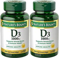Nature's Bounty Vitamin D3 - 1000 IU, 700 Softgels (2 X 350 Count Bottles)