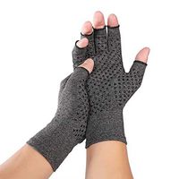 ABORT Arthritis Compression Fingerless Gloves with Non-Slip Point Glue for Men and Women,Open Finger Hand Gloves for Rheumatoid and Osteoarthritis