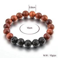 Mystiqs Kids and Adult Matching Lava Rock & Dark Wood Beaded Stone Bracelets Essential Oil Diffuser Set for Aromatherapy Ideal for Anti-Stress or Anti-Anxiety Ages 3-6