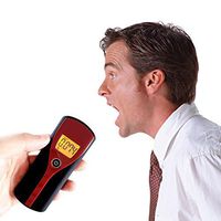 Black & Wine Red Plastic Quick Response and Resume Universal Professional Digital LCD Display Alcohol Breath Alert Breath Tester